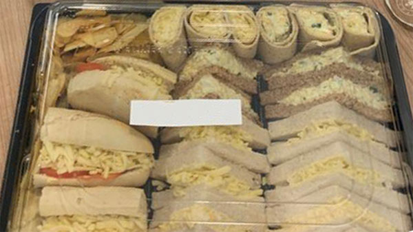 Selection of filled sandwiches